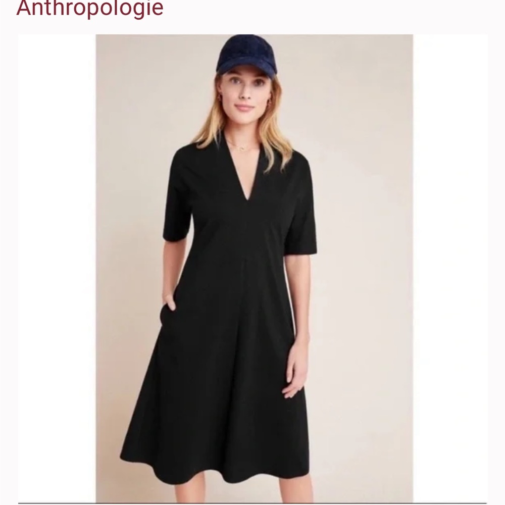 Velvet for Anthropologie by Graham & Spencer Black Dress